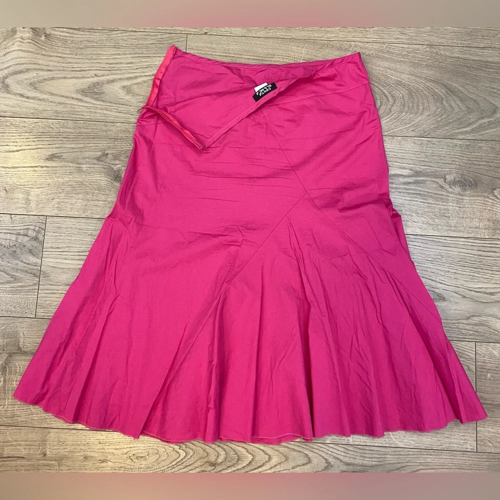 Costa Blanca Hot Pink A-Line Skirt cotton spandex size M summer resort - Picture 6 of 8
